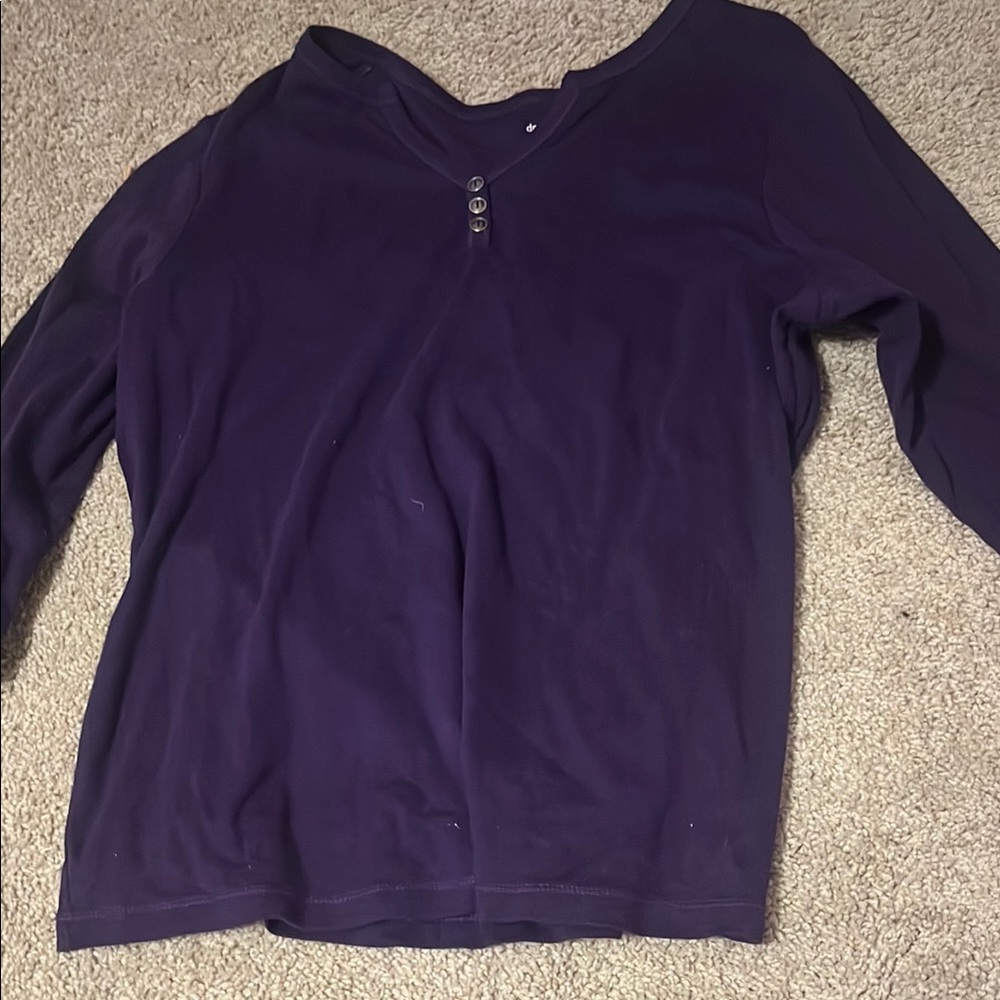 dressbarn Purple Cowl Neck Sweater